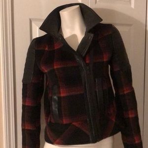 Express Black/Red/Mustard Jacket Sz S NWT